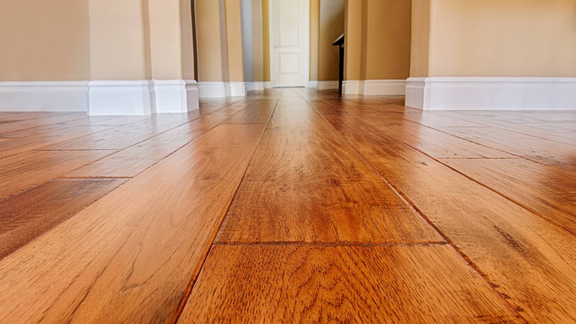 Close view of finished timber flooring
